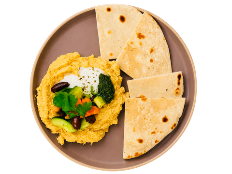 Mediterranean pita plate